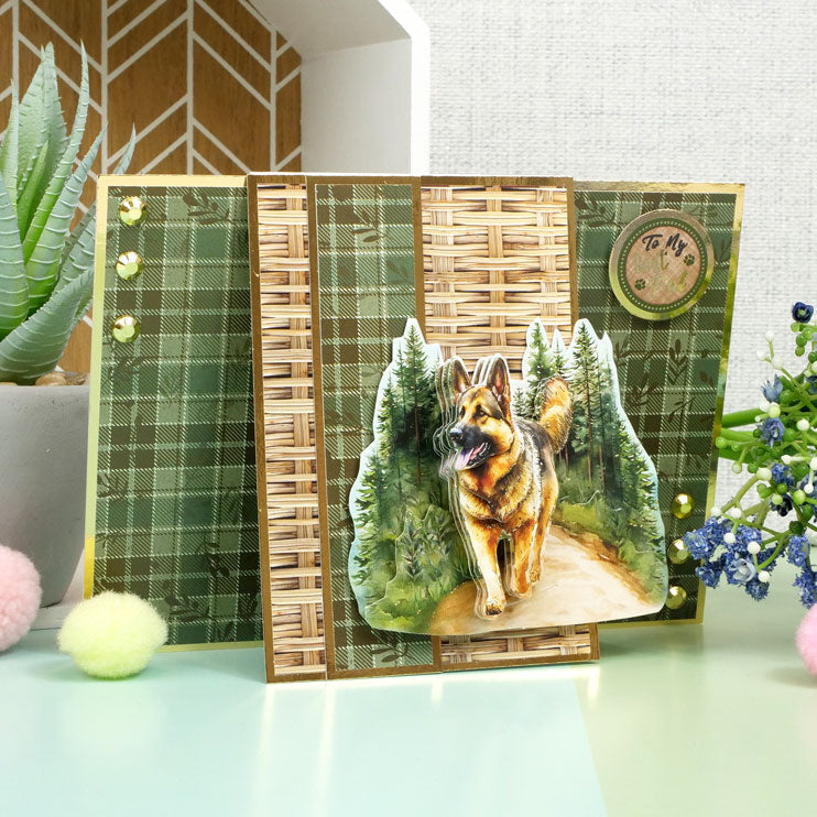 Feuille de décoration pour découpage Rottweiler et Berger allemand