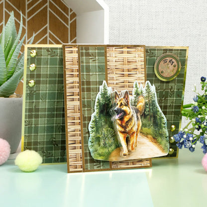 Feuille de décoration pour découpage Rottweiler et Berger allemand