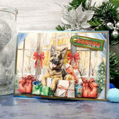 Feuille de décoration pour découpage Rottweiler et Berger allemand