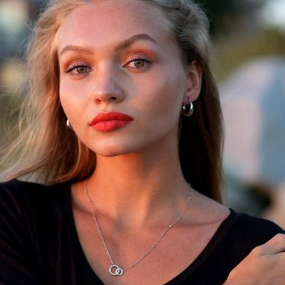 DELANEY Collier en Argent avec Pavé de Zircons