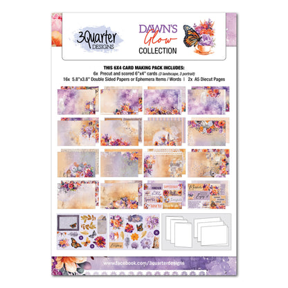 3Quarter Designs Dawns Glow 6x4 Card Pack