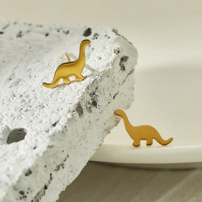 DINO : Boucles d'oreilles dinosaure en or