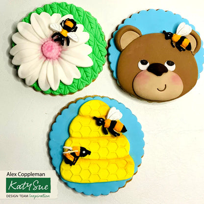 Moule en silicone nid d'abeille et abeilles en continu