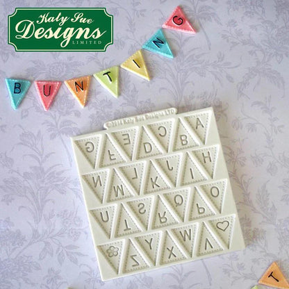Bunting Alphabet Silicone Mould