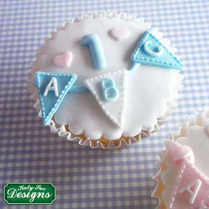 Bunting Alphabet Silicone Mould