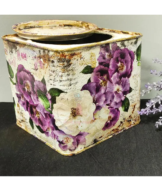 Dress My Craft Transfer Me - Roses violettes (12,5"x18,5")