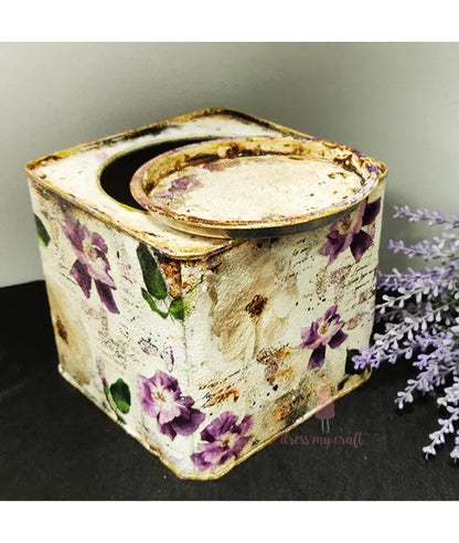 Dress My Craft Transfer Me - Roses violettes (12,5"x18,5")