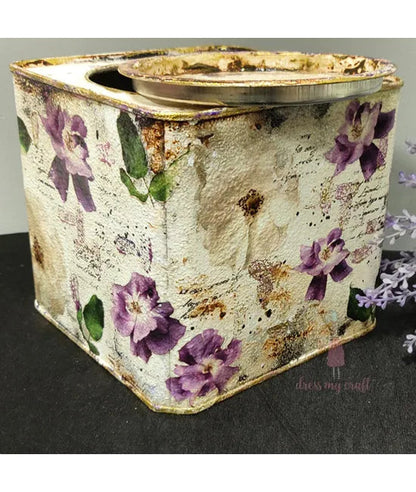 Dress My Craft Transfer Me - Roses violettes (12,5"x18,5")