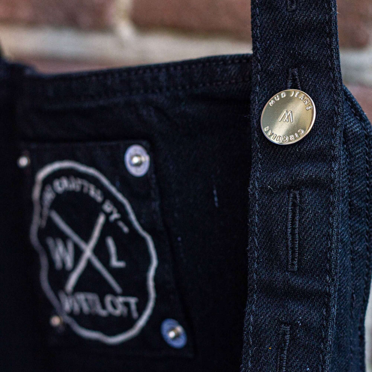WITLOFT - Tablier court en jean - Noir