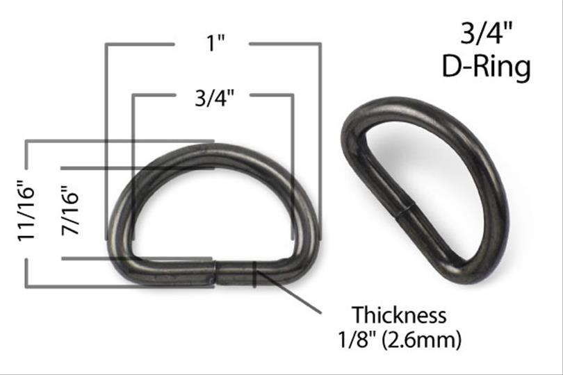Metal D-Ring - 3/4"