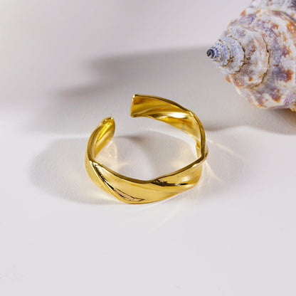 ELIAS : Bague moderniste formes et textures