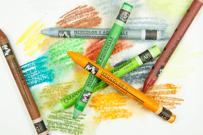 Caran d'Ache - Classic Neocolor II Water Soluble Wax Crayon - Metallics