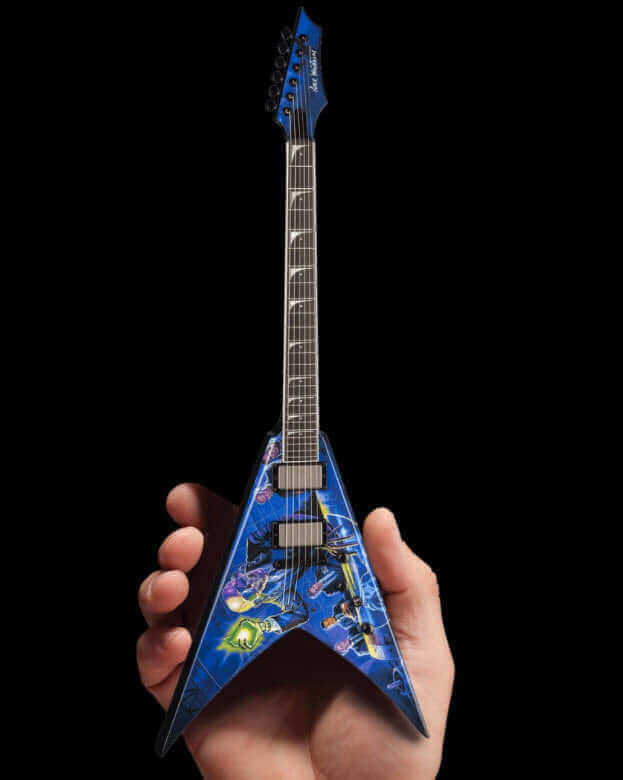 Dave Mustaine Signature V "Rust In Peace" - Licensed Megadeth Mini Guitar