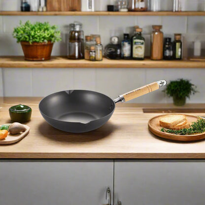 Yoshikawa Cook-Pal REN 24cm Nitrided Carbon Steel Deep Fry Pan