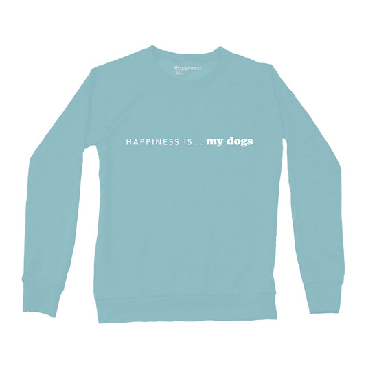 Women's my DogS Crew Sweatshirt, Teal