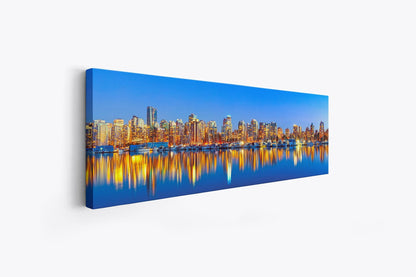 Downtown Vancouver at sunset- Skyline Wall Art