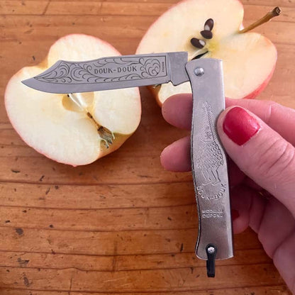 Douk-Douk Original Utility Pocket Knife 160mm, Carbon Steel Blade, Chromed Handle
