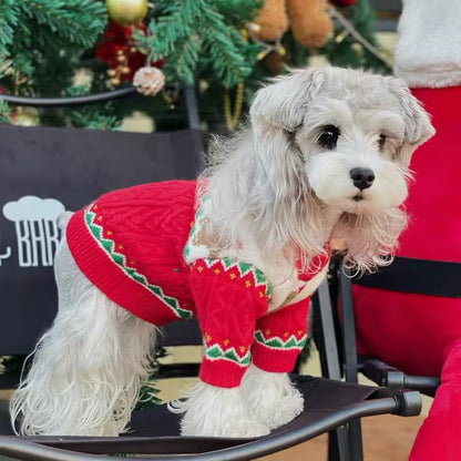 Pull de Noël pour chien en pain d'épices – Tenue tricotée d'hiver pour chiens
