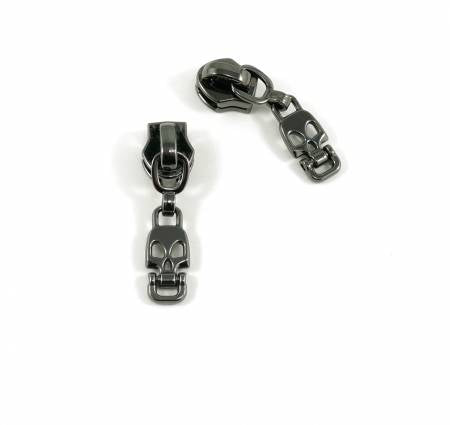 Skull Zipper Pull size #5