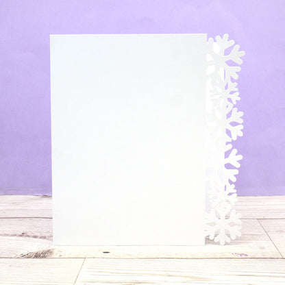 Festive Fancy-Edge Card Blanks - Snowflakes