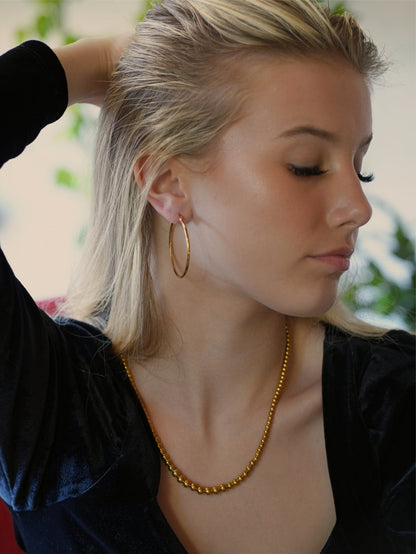 ELIF : Collier Chaîne Perles Boule Duo