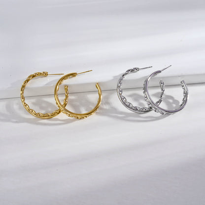 ESME Double Stacked Gold Hoop Earrings