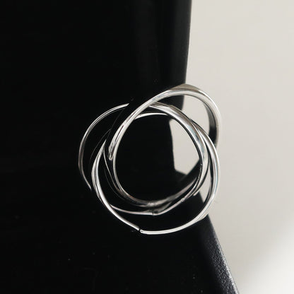 ESTELLA : Bague Empilable Triple et Entrelacée en Argent