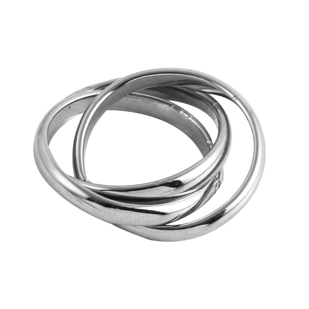 ESTELLA : Bague Empilable Triple et Entrelacée en Argent