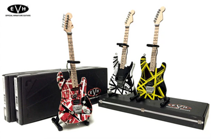 Réplique miniature de guitare EVH Black & Yellow VH2 "Bumblebee" Eddie Van Halen à collectionner