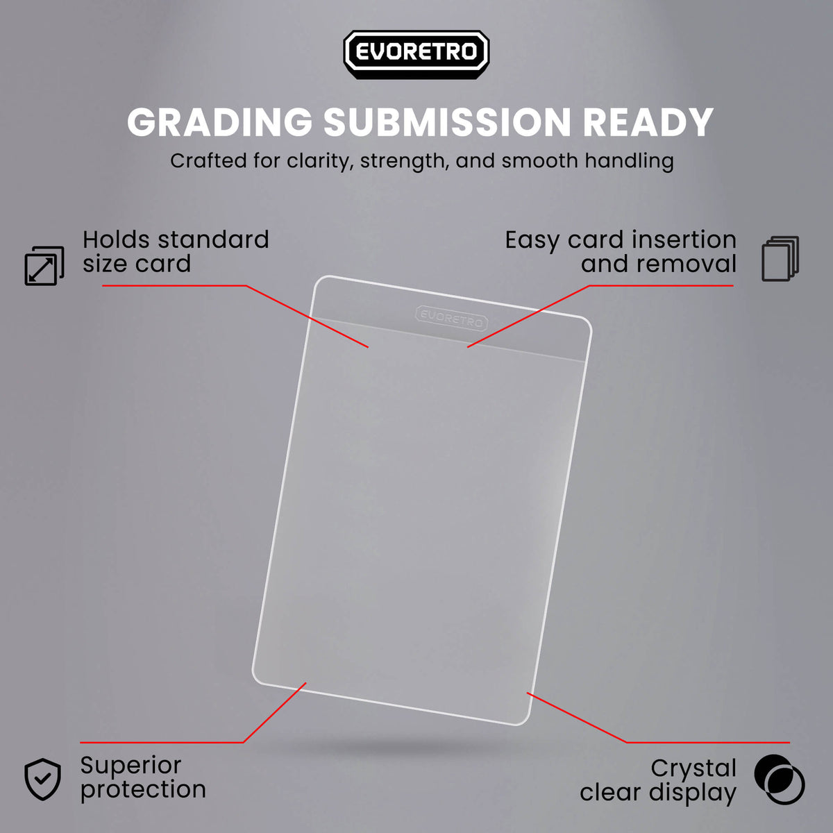 EVORETRO Semi-Rigid Card Holders - Grading 3 5/16” × 4 7/8”