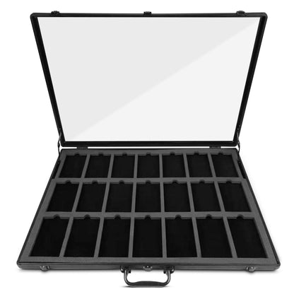 Vitrine pour cartes classées EVORETRO – Présentoir sécurisé à 21 emplacements