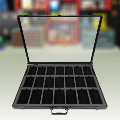 Vitrine pour cartes classées EVORETRO – Présentoir sécurisé à 21 emplacements