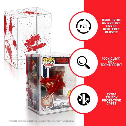 Funko Pop 4 Inches - Red Blood with Bullet Holes - EVORETRO PET Protector 0.40MM - Pack of 10