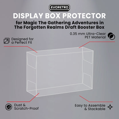 Boîte de boosters de draft Magic The Gathering Adventures in The Forgotten Realms - Protection EVORETRO PET 0,35 mm - Lot de 1
