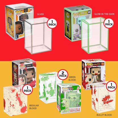 EVORETRO Protections Imprimées Mixtes pour Funko Pop de 4 Pouces - Épaisseur 0,40mm