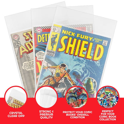 EVORETRO Comic Bags for Silver Age Comic Bags Protector - 2MIL