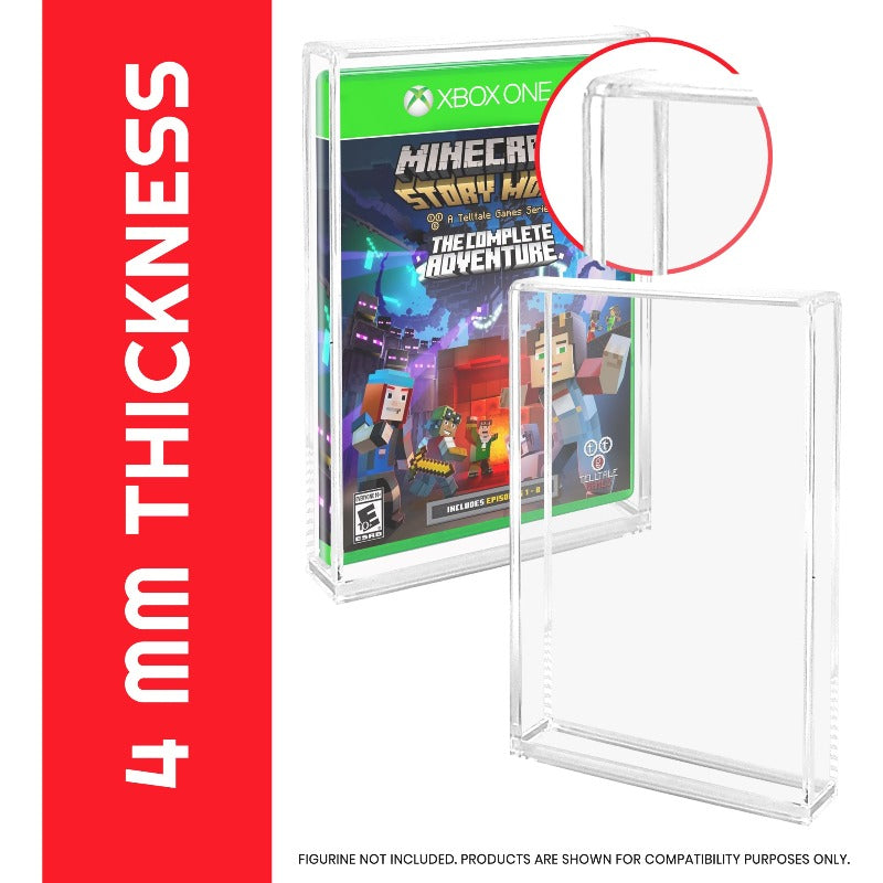 EVORETRO Acrylic Video Game Box Protector for Sony PS3 PS4, Blu-Ray, XBOX1 - Pack of 2