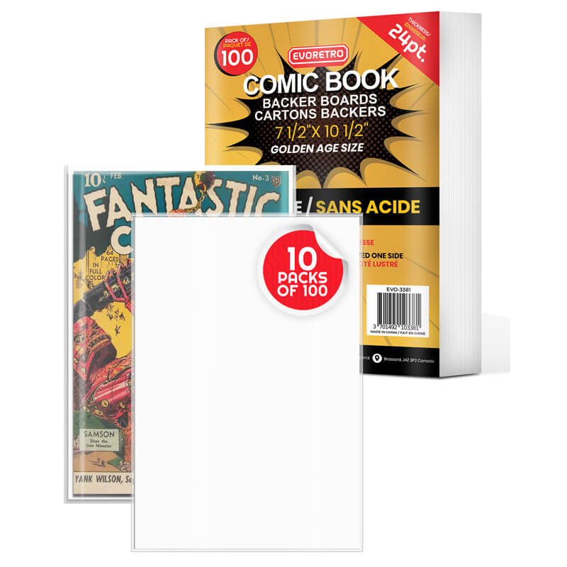 Golden Age Comic Book Backer Boards Size