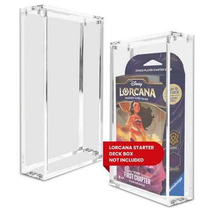 1x EVORETRO Acrylic Display Case for Lorcana Starter Deck Protective Box