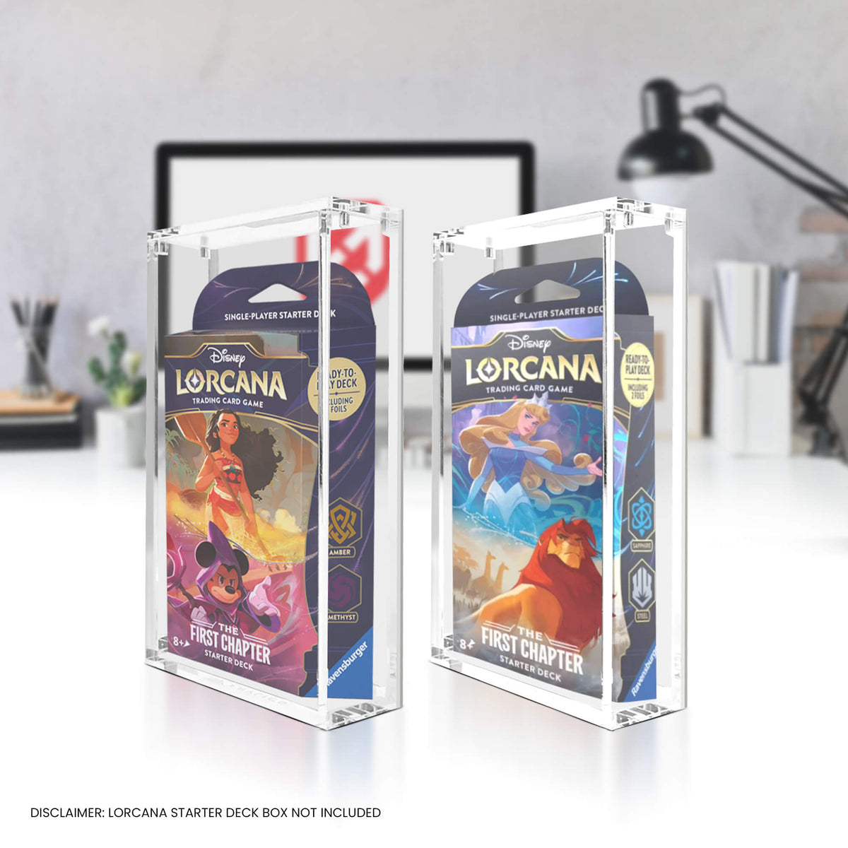 1x EVORETRO Acrylic Display Case for Lorcana Starter Deck Protective Box