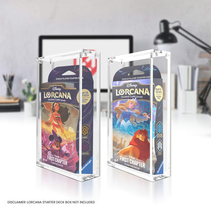 1x EVORETRO Acrylic Display Case for Lorcana Starter Deck Protective Box