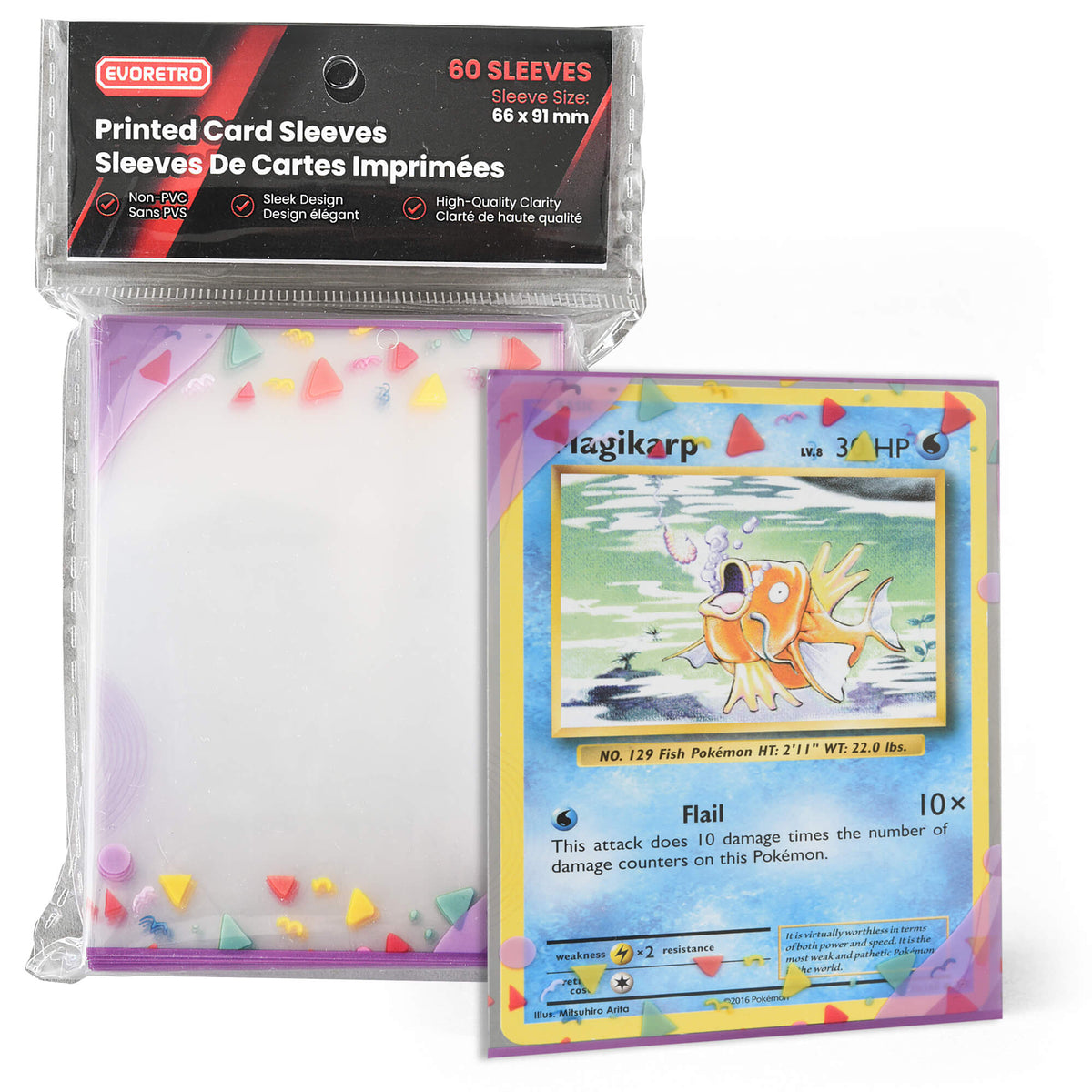 EVORETRO Printed TCG Card Sleeves – Themed Designs for Pokémon, MTG & More
