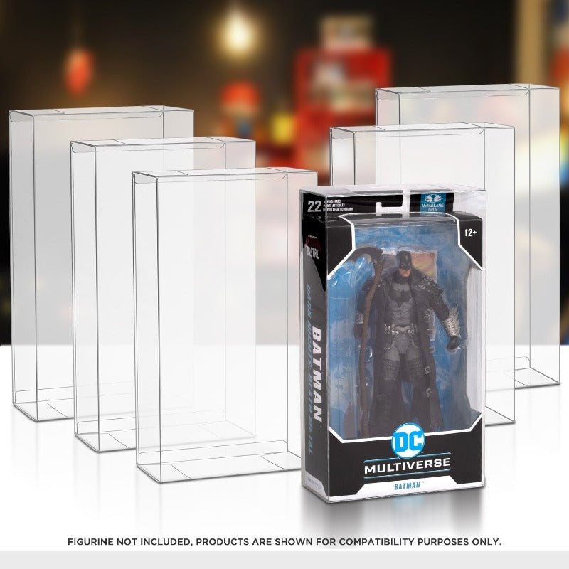 DC Multiverse McFarlane Regular (Batman Beyond - Black Box) & Mirrorverse (Box) EVORETRO PET Protector 0.40MM - Pack of 10