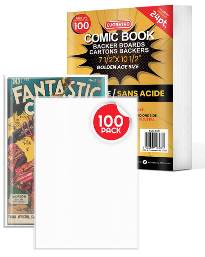 Golden Age Comic Book Backer Boards Size
