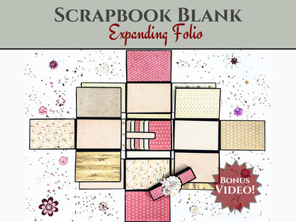 CrafTreat Scrapbook Blank Precut Album Base - Expanding Folio - White