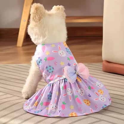 Lilac Easter Bunny Dress | Easter Dog Dress