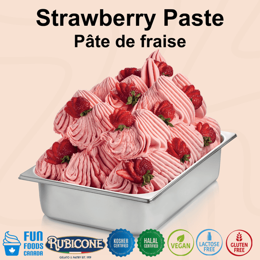 Strawberry Paste - Gelato Pastes - 3 KG Bucket - Rubicone Canada - Ships Free Within Canada on Orders Above CAD $199