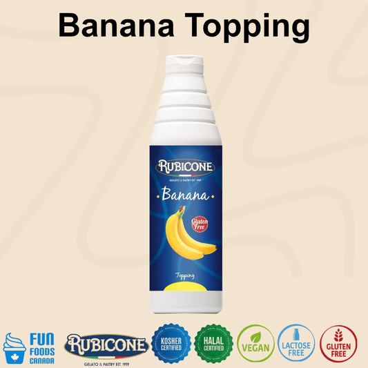 Garniture banane - Bouteille compressible de 1 kg - Rubicone Canada - Livraison gratuite au Canada pour les commandes de plus de 199 $ CA