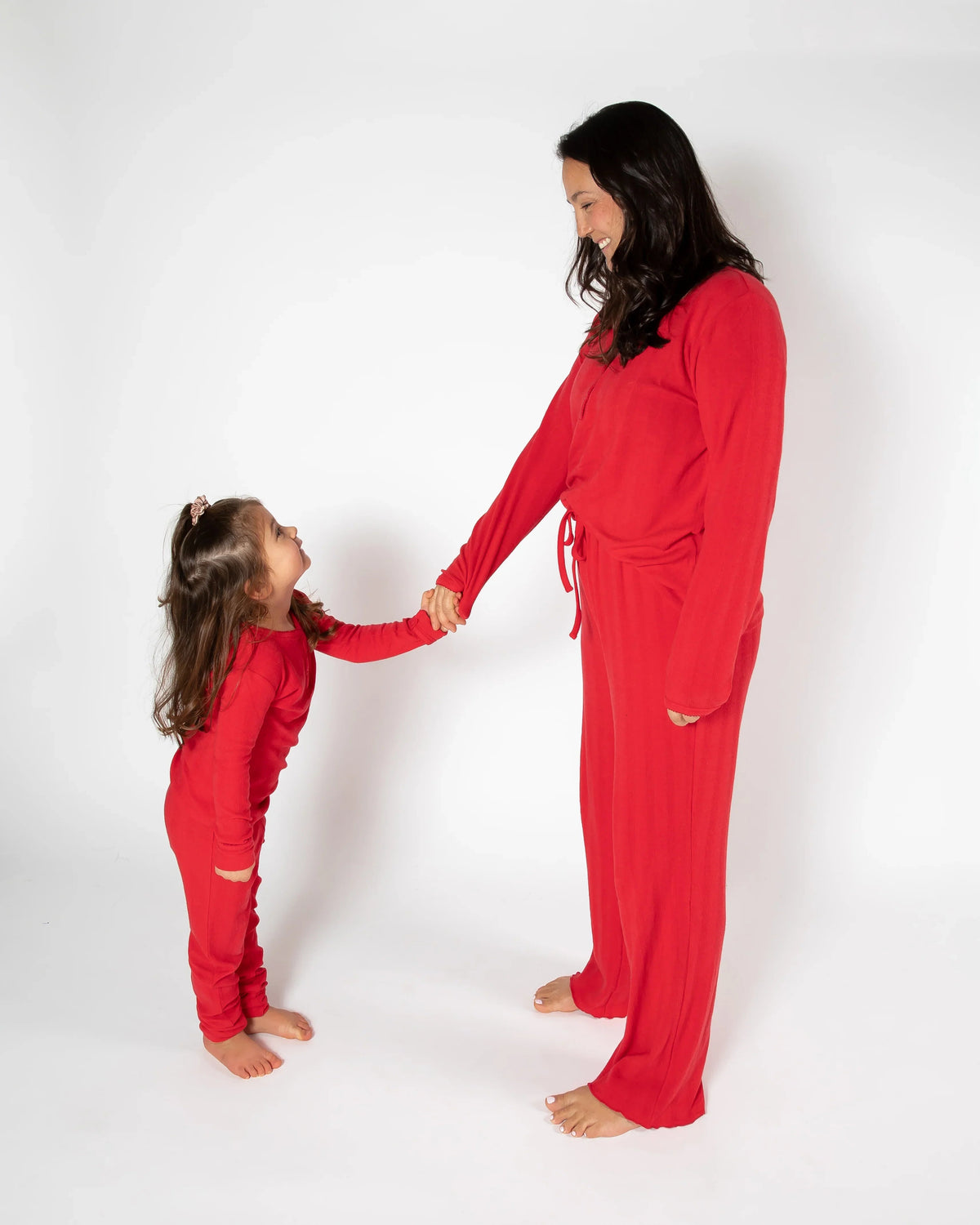 Ensemble de pyjama long deux pièces rouge