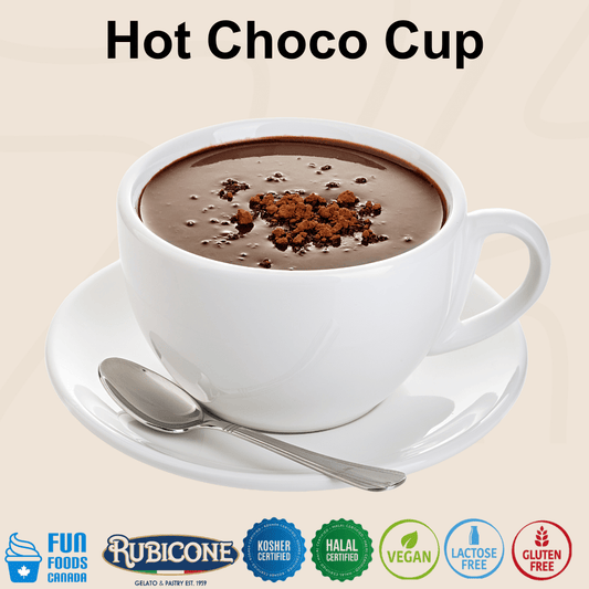 Premium Hot Chocolate Powder Mix - Hot Choco Cup - 3 KG Bag - Made in Italy by Rubicone - Canadian Distribution - Ships Free Within Canada on Orders Above CAD $199